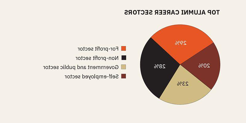 Alumni Success Sectors Data Graph 2020